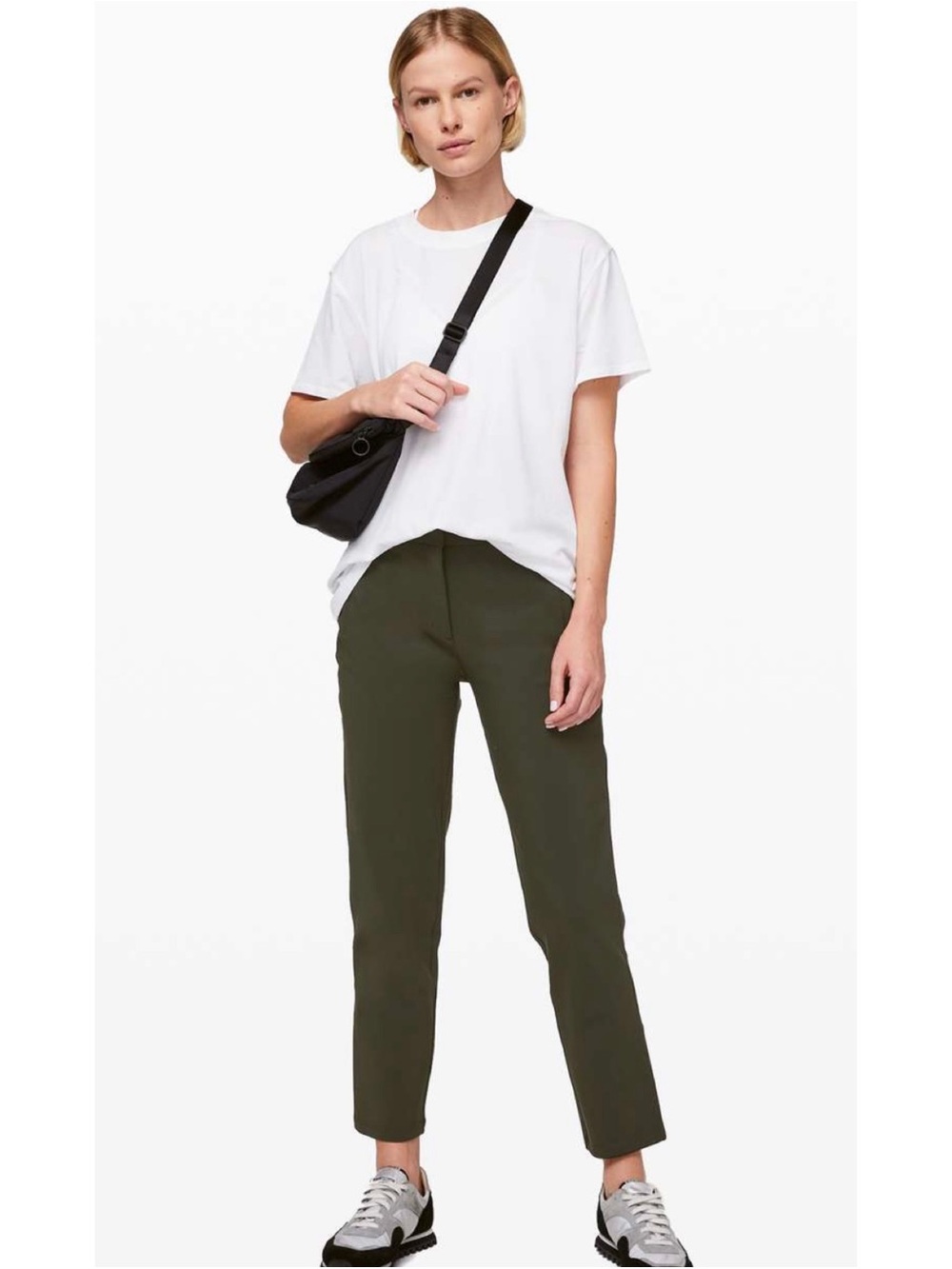 Lululemon Move It Pants Women’s Size 2 Olive Green Technical Trousers Slim Fit